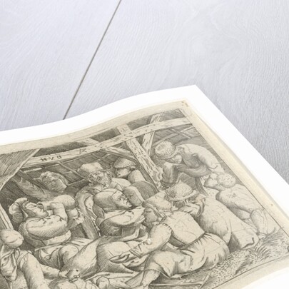 Beggars with a meal in a hut by Cornelis Massijs