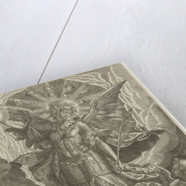 Archangel Michael trampled Satan, Samuel van Hoogstraten, A. Huberti by Anonymous