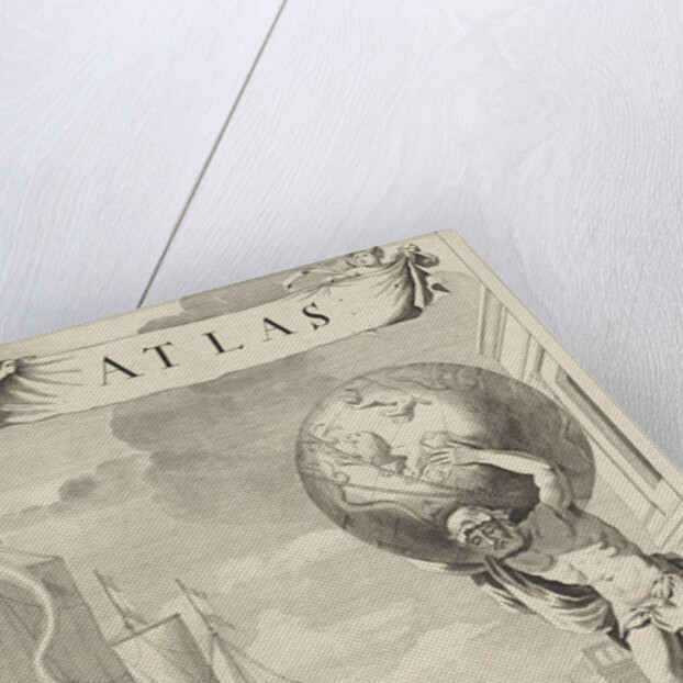 Merchants at a statue of Atlas by Reinier & Josua Ottens