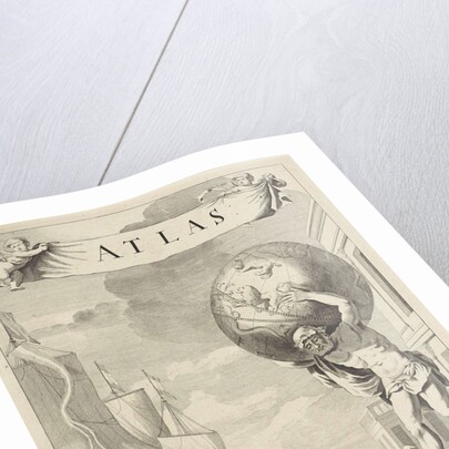 Merchants at a statue of Atlas by Reinier & Josua Ottens