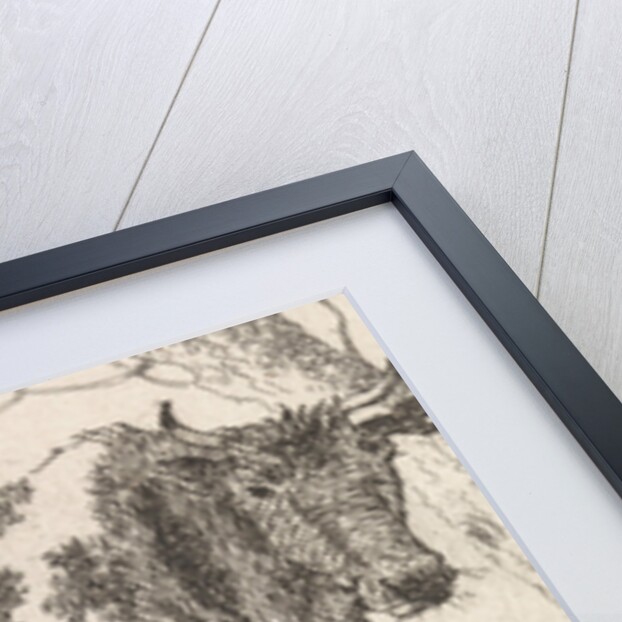 Cow standing in pasture by Johannes Christiaan Janson