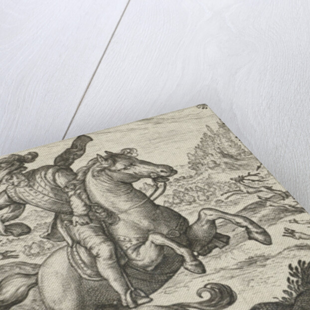 Deer Hunting, Egbert Jansz., Antonio Tempesta by Johann Theodor and Johann Israel de Bry