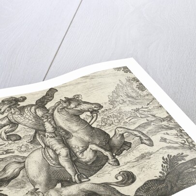 Deer Hunting, Egbert Jansz., Antonio Tempesta by Johann Theodor and Johann Israel de Bry