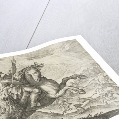 Lion Hunt, Egbert Jansz., Antonio Tempesta by Johann Theodor and Johann Israel de Bry