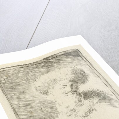 Portrait of an unknown man with fur hat by Simon Klapmuts