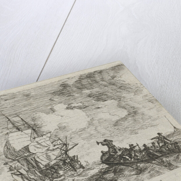 Stormy water with various boats by Hendrik Kobell