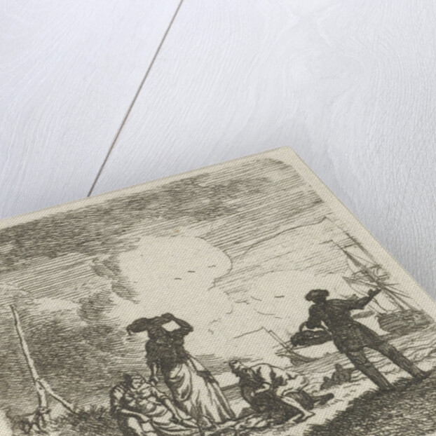 Fishermen at the beach by Hendrik Kobell