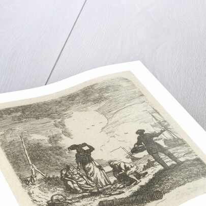 Fishermen at the beach by Hendrik Kobell