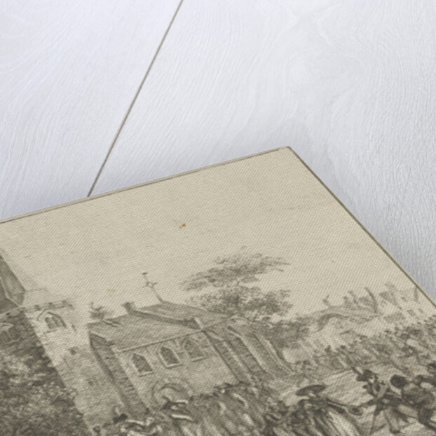 Figures at a tavern by Dirk Langendijk