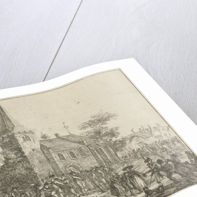 Figures at a tavern by Dirk Langendijk