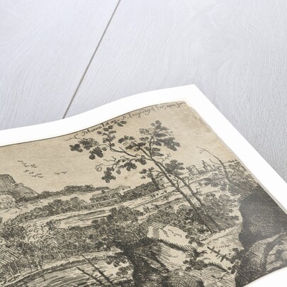 Mountainous Landscape with Waterfall by Pieter Langendijk