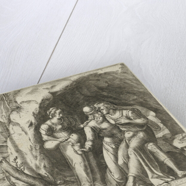 Lot and his daughters by Anonymous