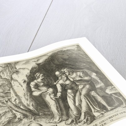 Lot and his daughters by Anonymous