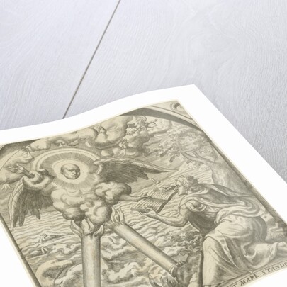 John receives the sacred writings of an angel by Gerard P. Groenning