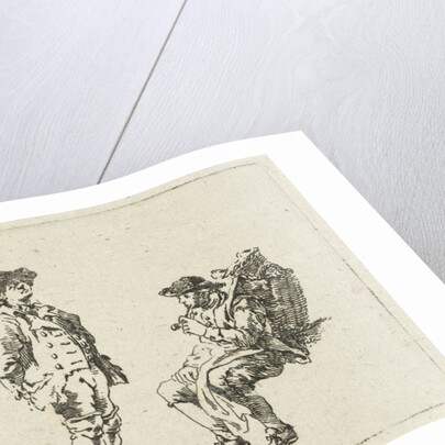 Farmer and pipe smoking man by François Joseph Pfeiffer II