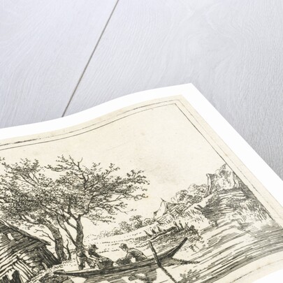 River Landscape with farm by François Joseph Pfeiffer II