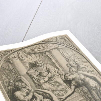 Judgment of Solomon, Hubert Quellinus by Arnoldus Montanus