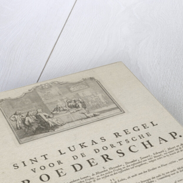 Rules of the Brotherhood of St Luke from Dordrecht, 1736, The Netherlands by Joannes van Braam
