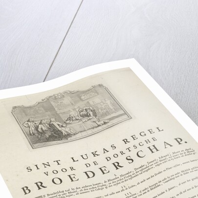 Rules of the Brotherhood of St Luke from Dordrecht, 1736, The Netherlands by Joannes van Braam