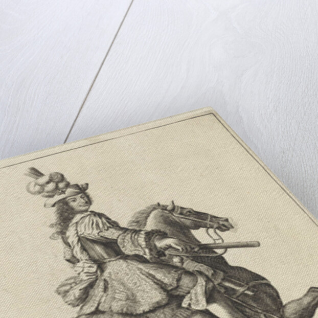 Equestrian Portrait of King Christian V of Denmark and Norway by Nicolaes Visscher II