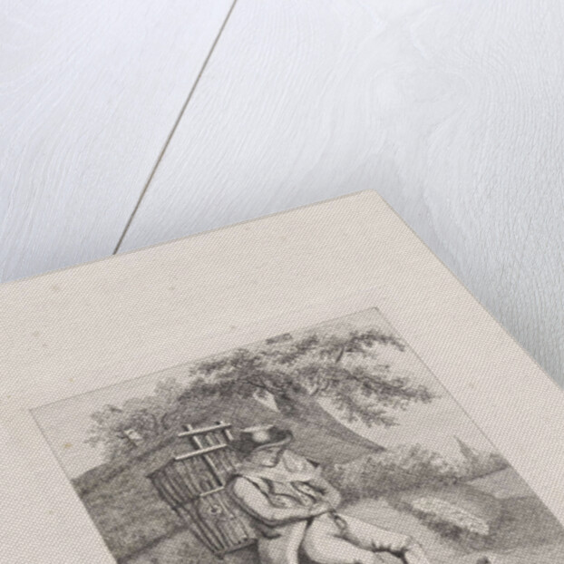 Resting peddler by J. van Strieland