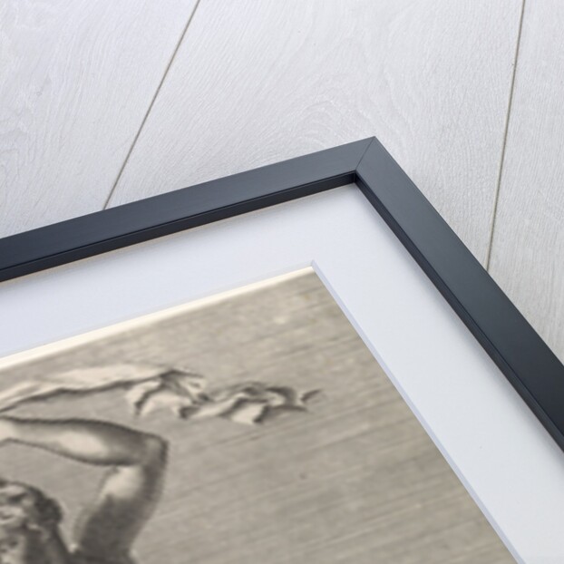 Diana as the moon goddess Luna on a cloud, the moon on the forehead, from a series of prints with planets by Pieter Valck