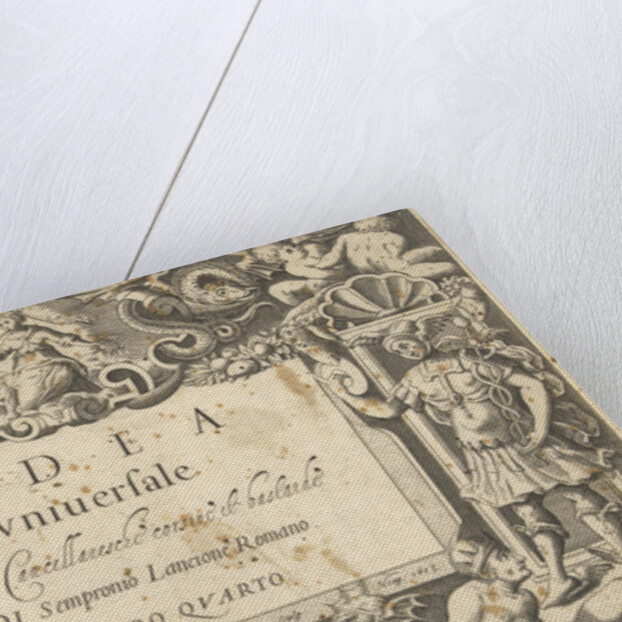 Title page for Idea universale della Cancellaresche corsive et Bastarde by Martin van Buyten