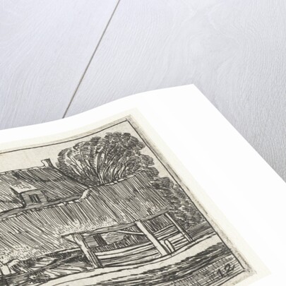 Horseman on path along a farm by Claes Jansz. Visscher II