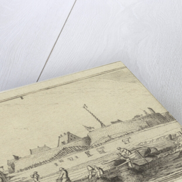 Rowing boats with fishermen for a fort on the Scheldt by Anonymous