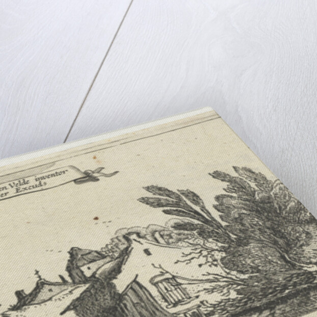 Farm with dovecote on a river by Claes Jansz. Visscher II