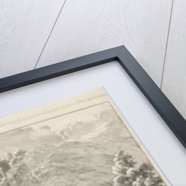 Rocky Landscape with a waterfall by Hendrik Voogd