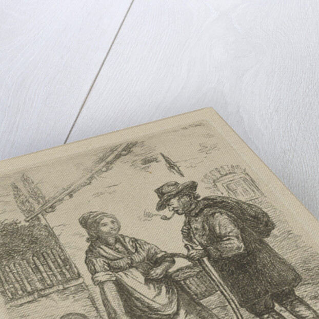 Farmer and his wife at a farm by David van der Kellen II