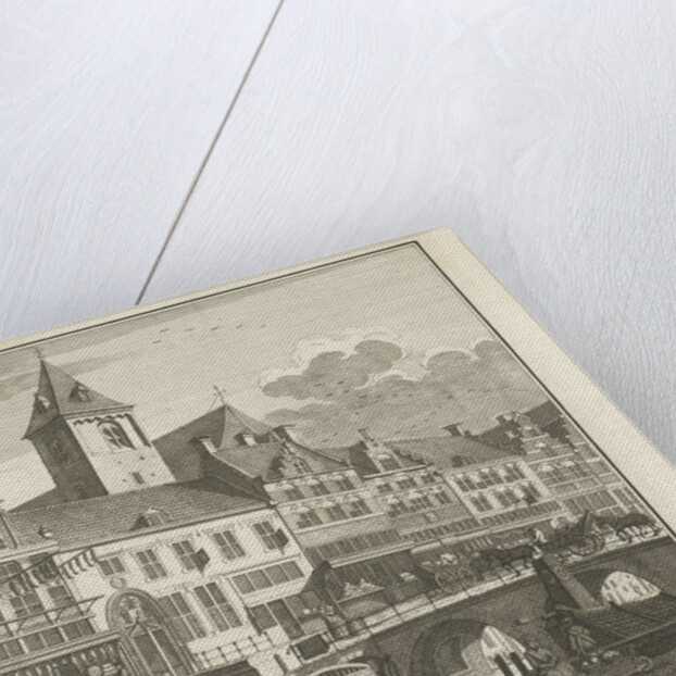 View of the Orphanage, the Reguliers Church and Korenmarkt Utrecht by Caspar Jacobsz. Philips