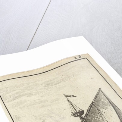 Galley with soldiers at sea by Gerrit van Goedesberg