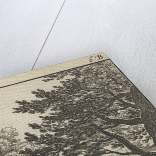 In a park left a huntress with a bow, for her is a man in armor on the ground, he is probably the horse behind her cases, further on is his helmet by Abraham Dircksz Santvoort