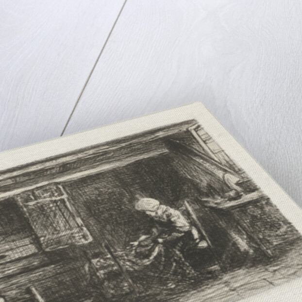 Two figures in an interior by Jozef Israëls