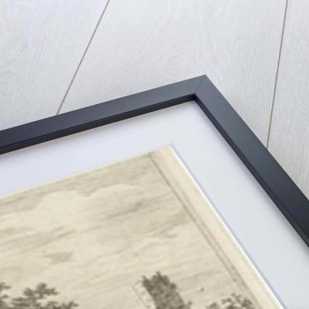 Two houses along a road by Adrianus Serné