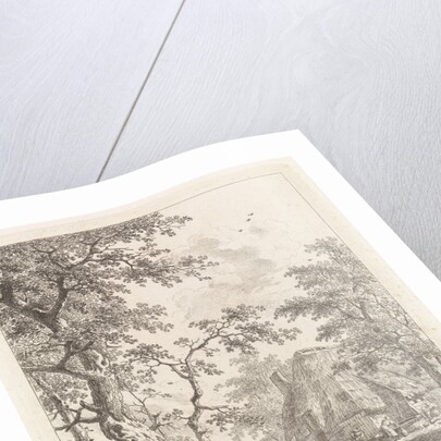 Two hikers on a farm by Leendert Overbeek