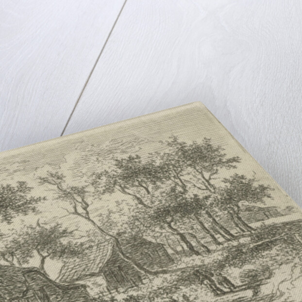 Farms among the trees by Gerrit Jan Michaelis