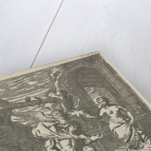 Warrior near a witch by Arnold Houbraken