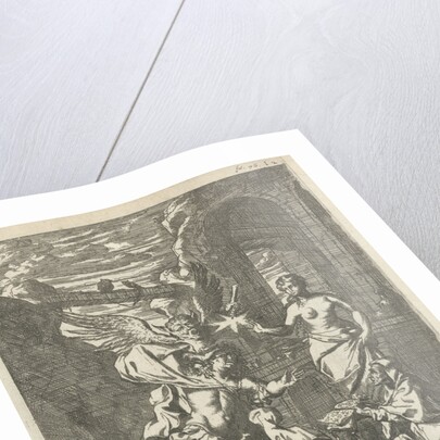 Warrior near a witch by Arnold Houbraken