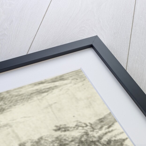 Dunes with churches and horseman at Scheveningen by Dirk Vis Blokhuyzen