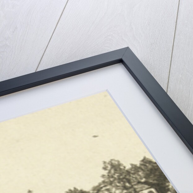 Hill landscape with ruins of church or monastery by Dirk Vis Blokhuyzen