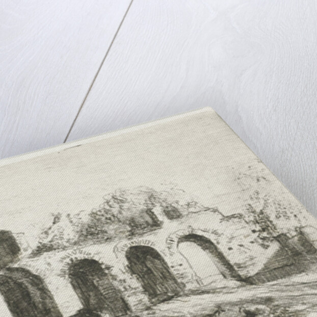 Southern landscape with ruins and a shepherd with cattle by Willem Matthias Jan van Dielen