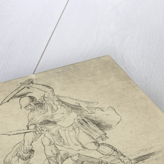 Two Roman soldiers fighting each other, Antonis Aloisius by Emanuel van Bedaff