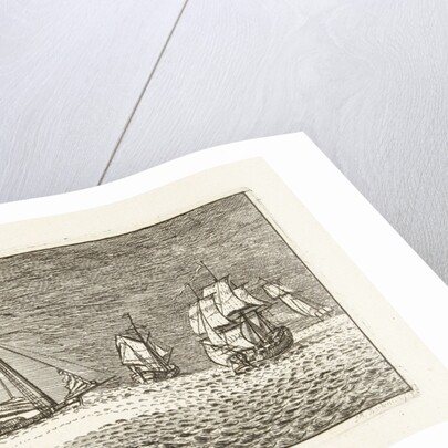 Seascape with threemaster by Mathäus Berkman