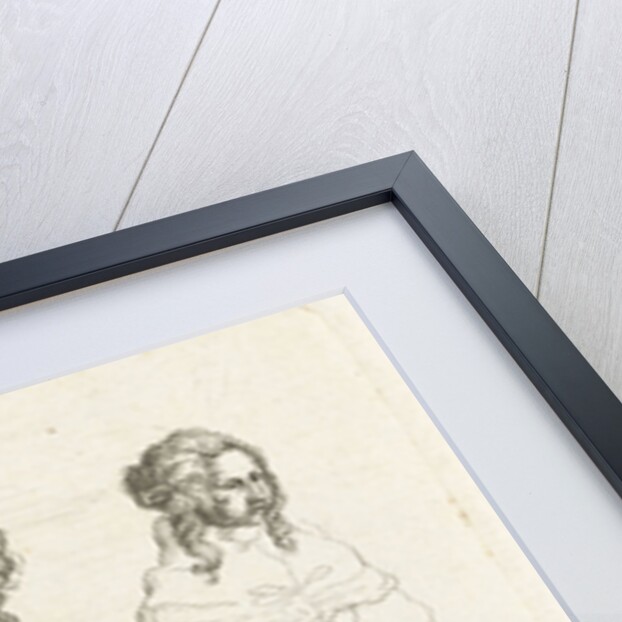 Study Sheet with heads and female bodies by D. van den Bosch