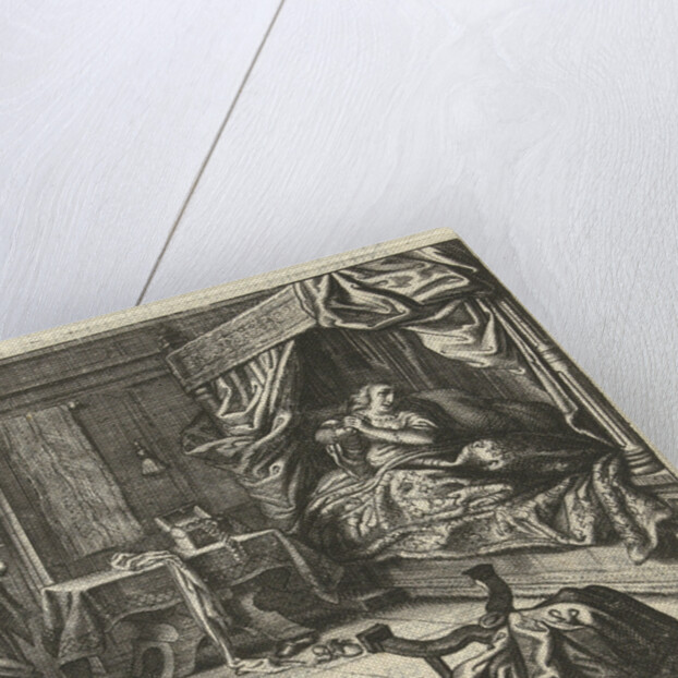 Jacob complains to Laban that he gave him Leah instead of Rachel as his wife by Daniël van den Bremden