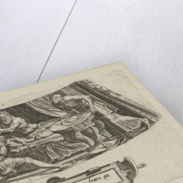 Jacob gets the paternal blessing of Isaac by Julius Goltzius