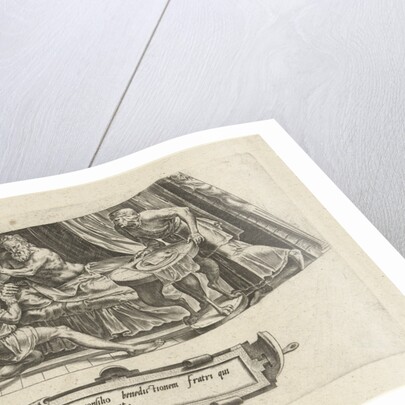 Jacob gets the paternal blessing of Isaac by Julius Goltzius